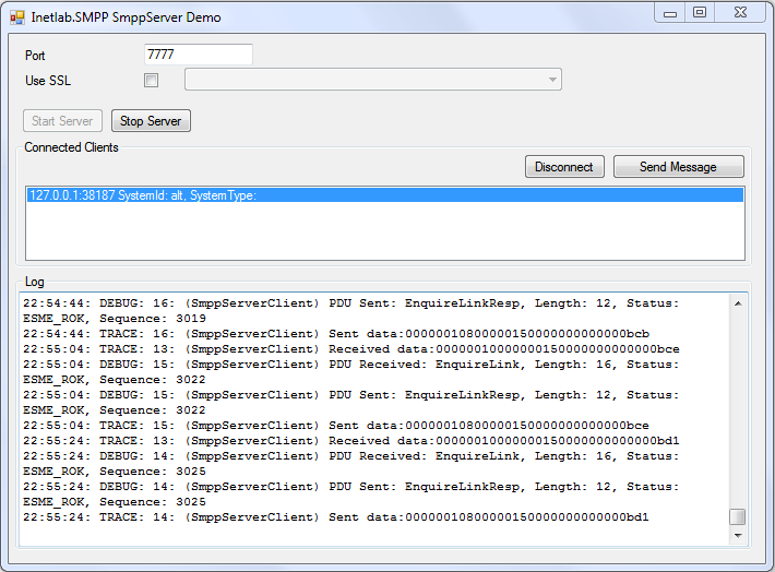SmppServerDemo